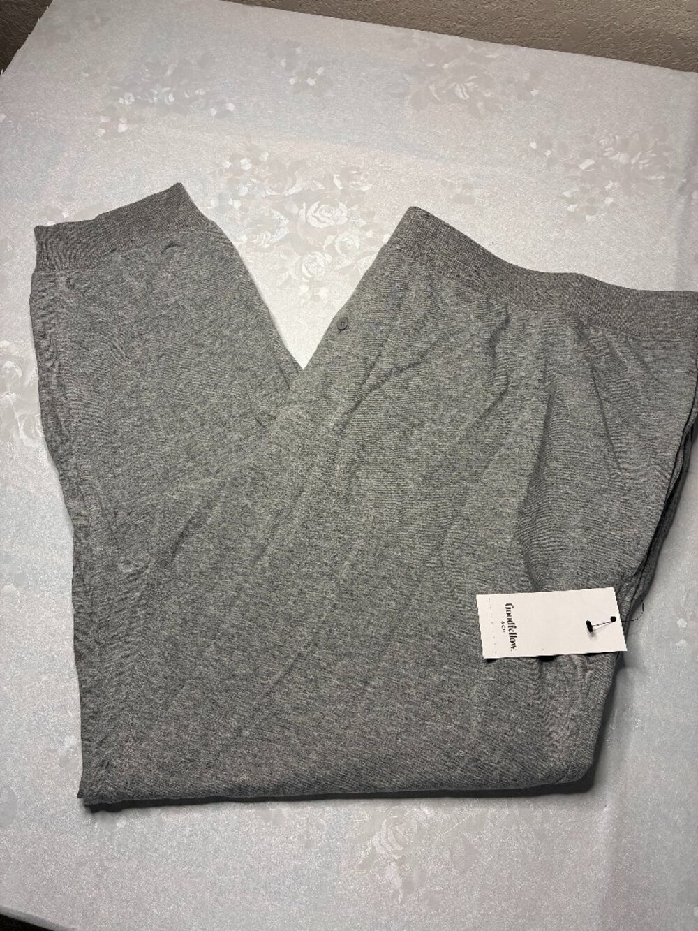 NWT mens knit gray jogger pants loungewear size XXL